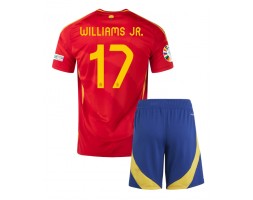 Spain Nico Williams #17 Replica Home Stadium Kit for Kids Euro 2024 Short Sleeve (+ pants)